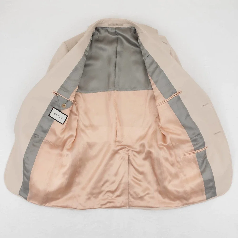GUCCI Formal Jacket and Pants Cotton Men's 46 Beige